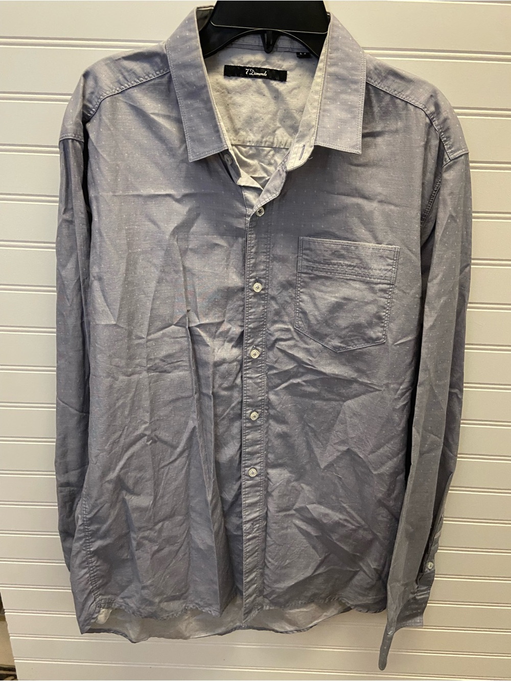 7 Diamonds Light Polka Dot Print Button Up Shirt